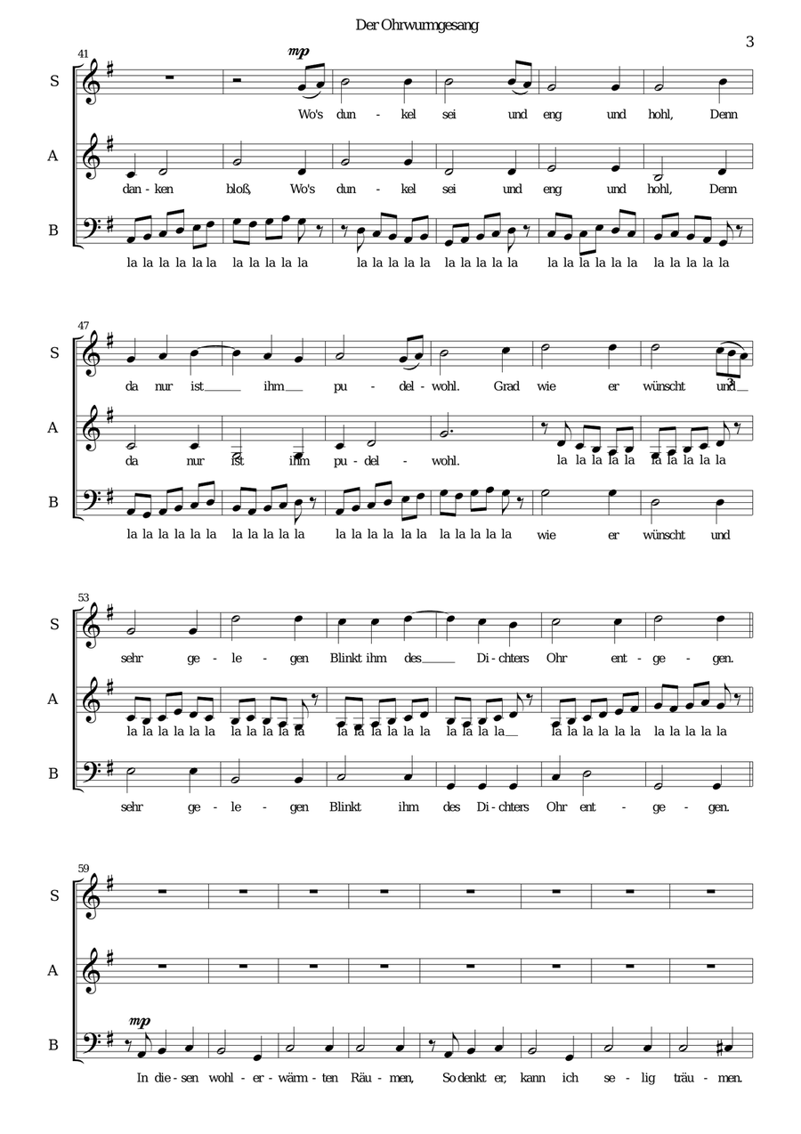 Der Ohrwurmgesang 3-Part scores gallery preview page 3
