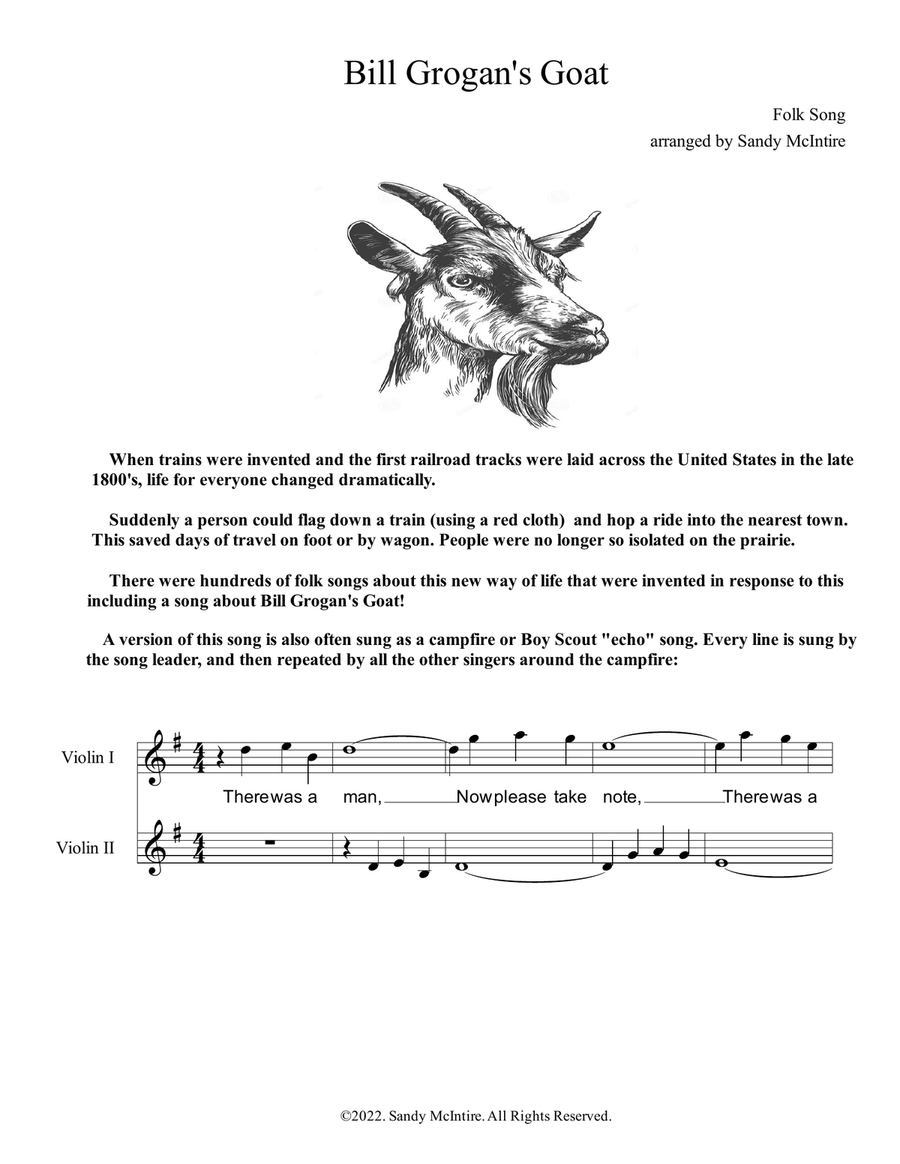 Bill Grogan's Goat Bill Grogan's Goat String Duet scores gallery preview page 1