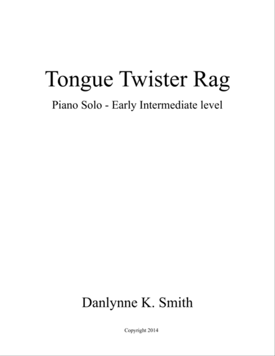 Tongue Twister Rag Piano Solo scores gallery preview page 1