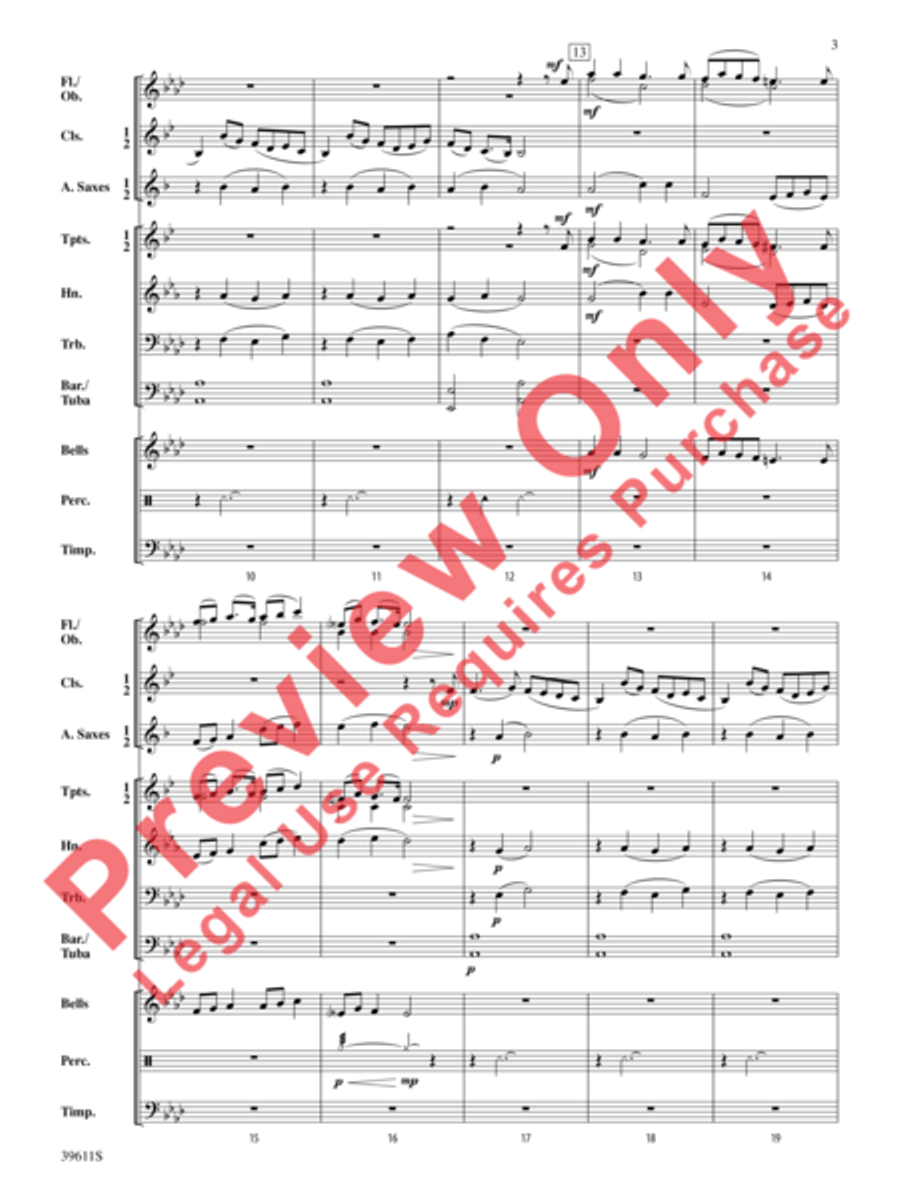 Three Welsh Songs Concert Band scores gallery preview page 4