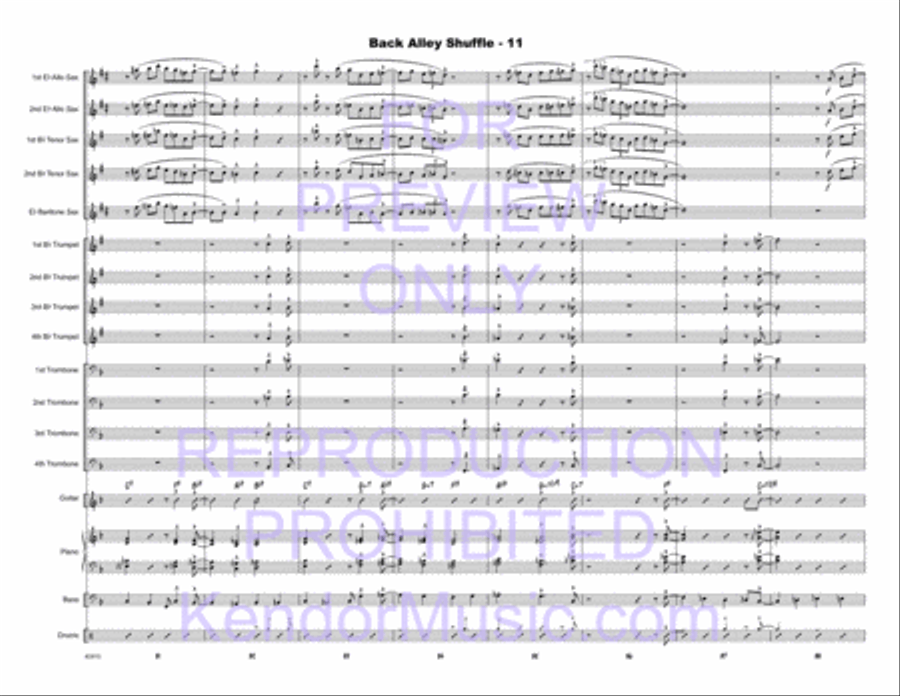 Back Alley Shuffle Jazz Ensemble scores gallery preview page 12