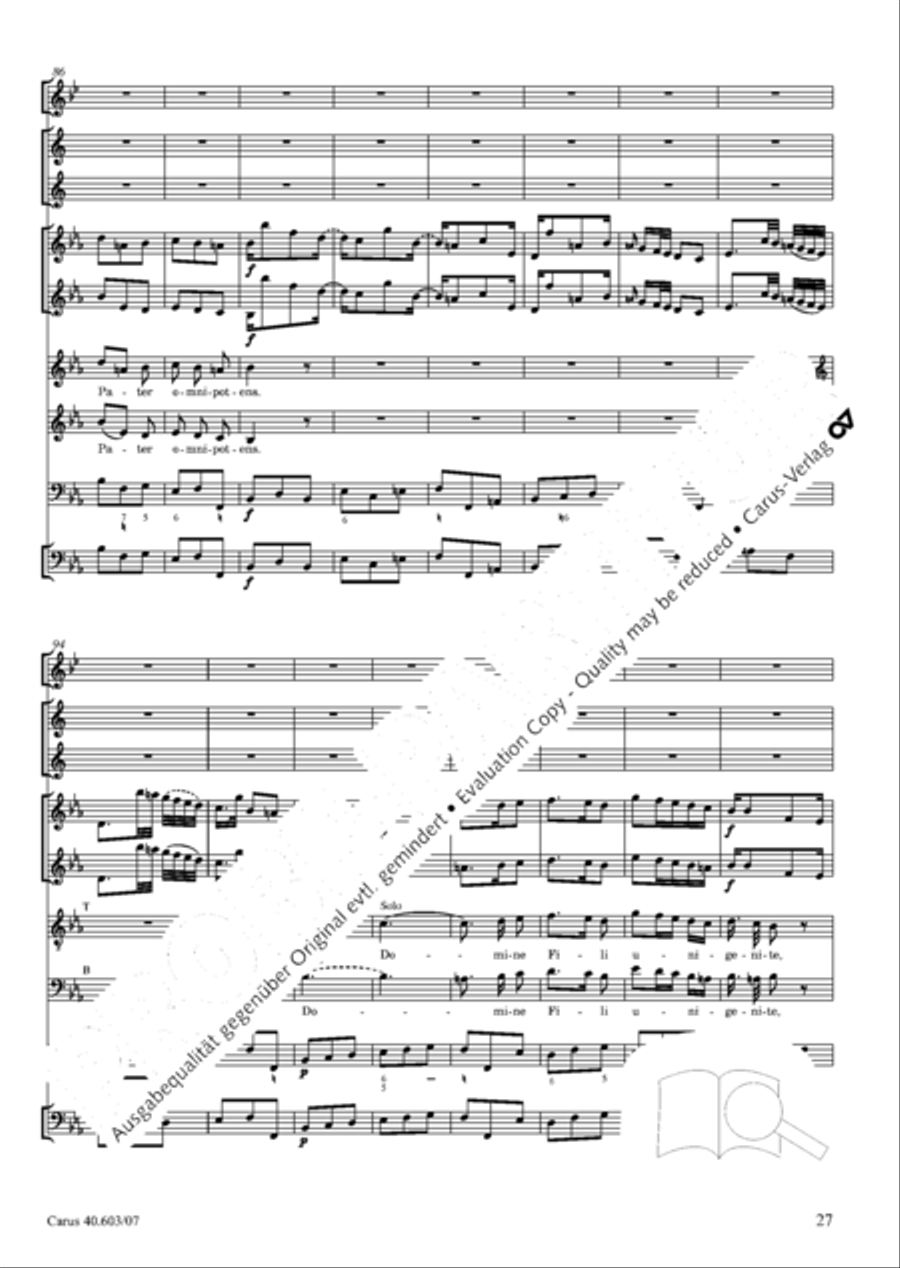 Grosse Orgelsolomesse in Es 4-Part scores gallery preview page 40