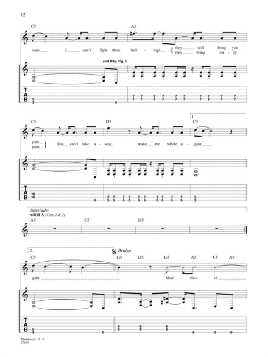 Mudshovel Guitar Tablature scores gallery preview page 3
