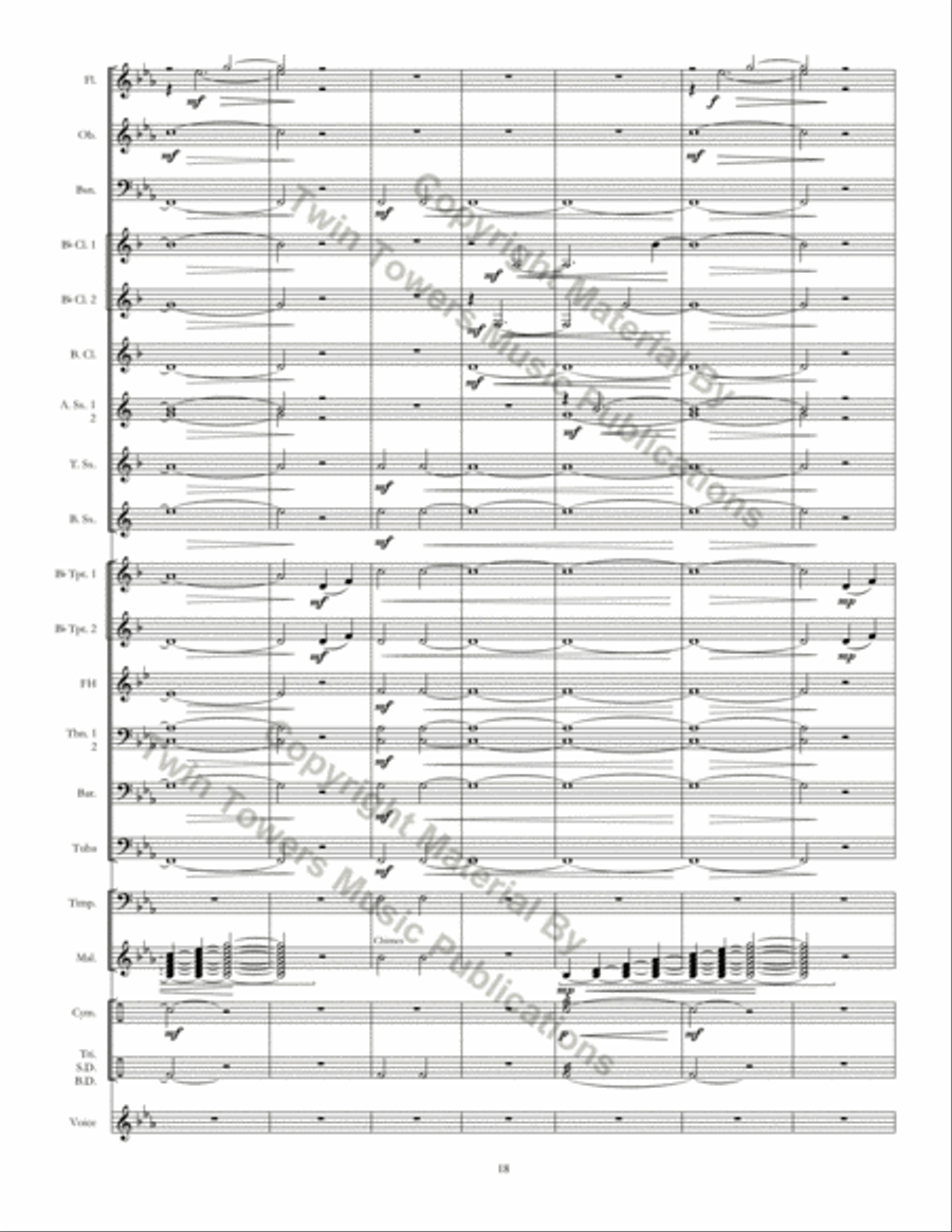 Chorale Prelude: I Want Jesus To Walk With Me Concert Band scores gallery preview page 19