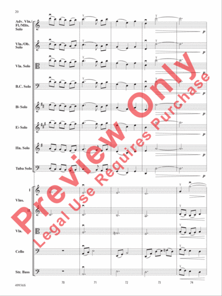 A Chameleon Concerto String Orchestra scores gallery preview page 21