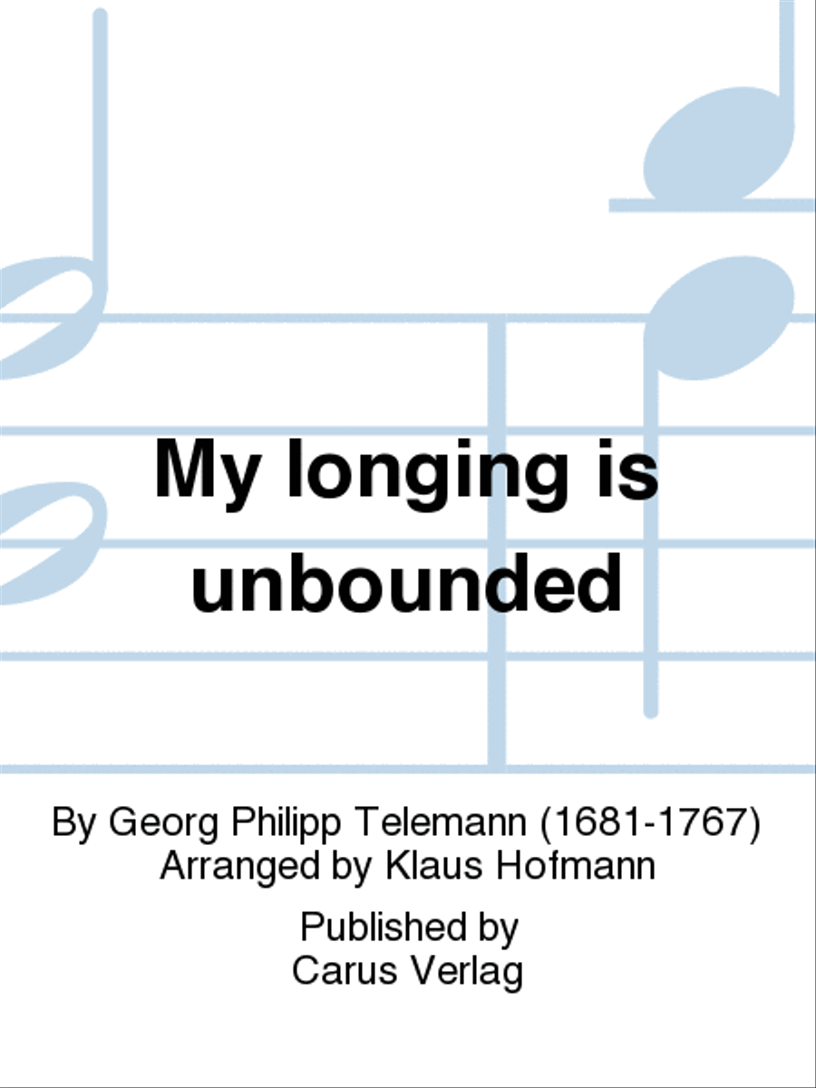 My longing is unbounded (Herzlich tut mich verlangen) by Georg Philipp Telemann TB - Sheet Music
