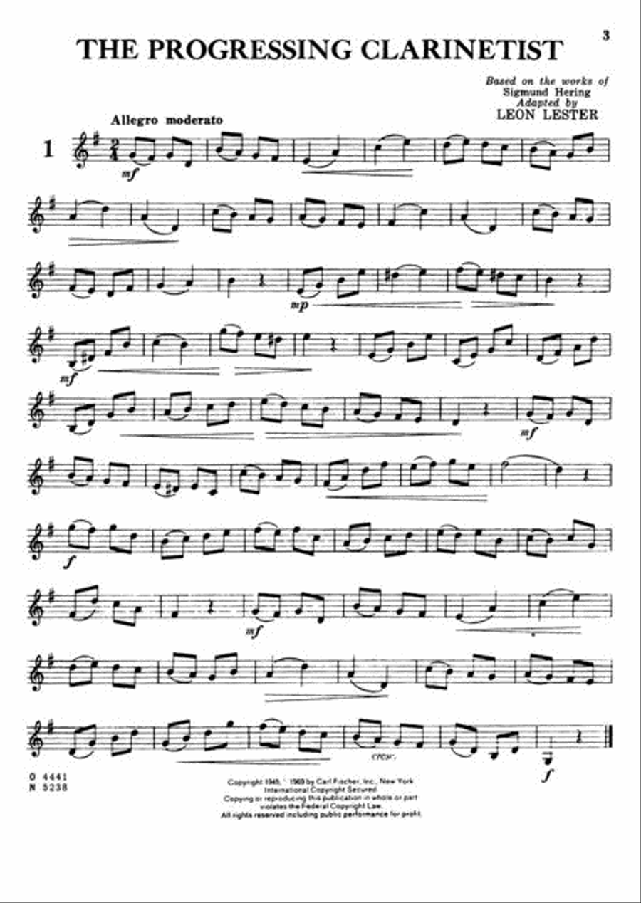 The Progressing Clarinetist Clarinet Solo scores gallery preview page 2