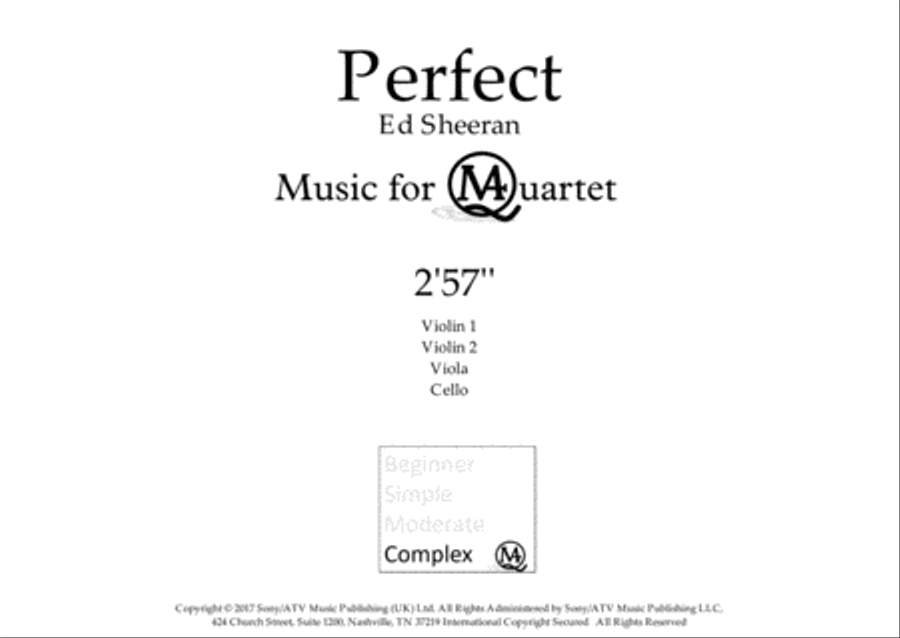 Perfect String Quartet scores gallery preview page 1