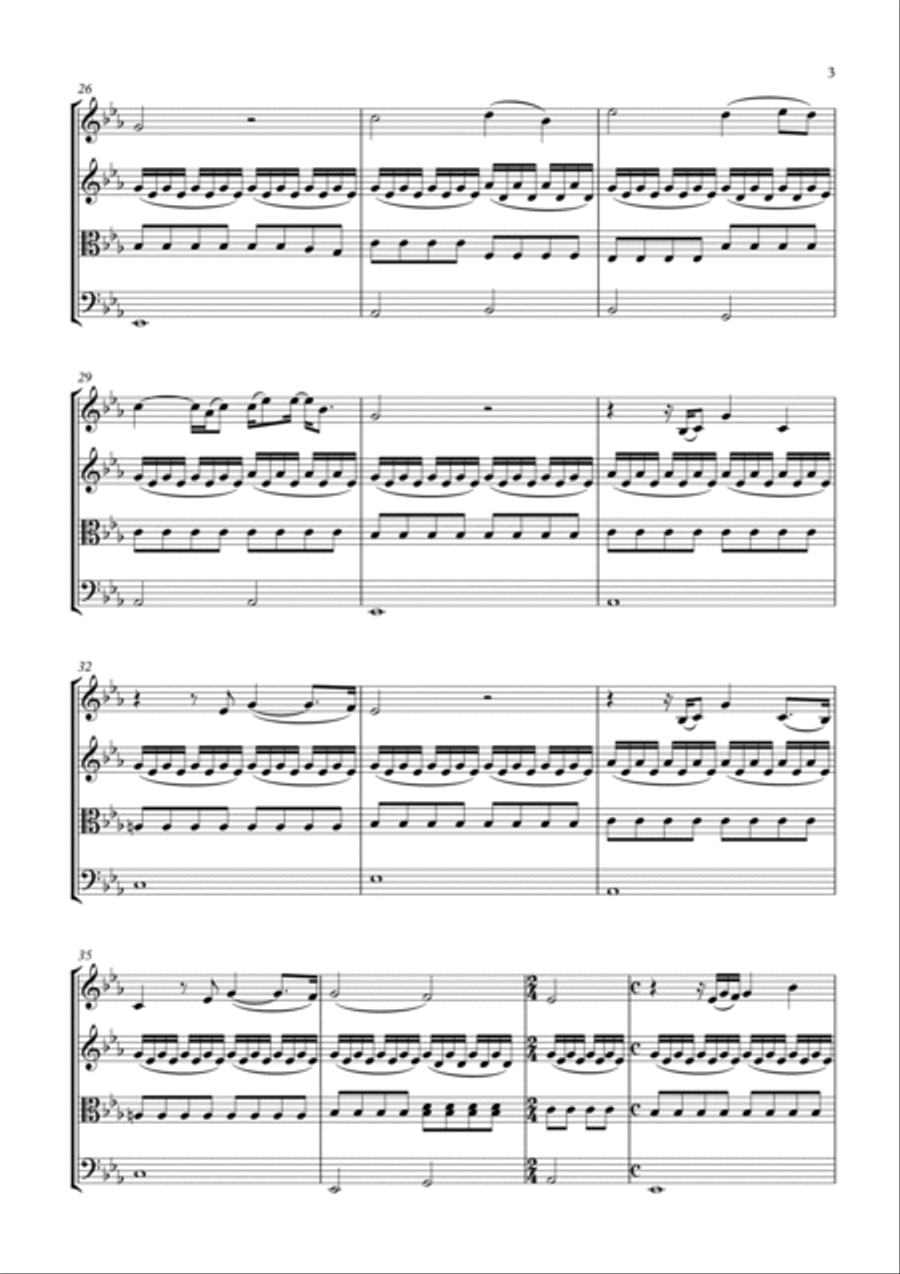 Lights Are On But Nobody's Home String Quartet scores gallery preview page 3