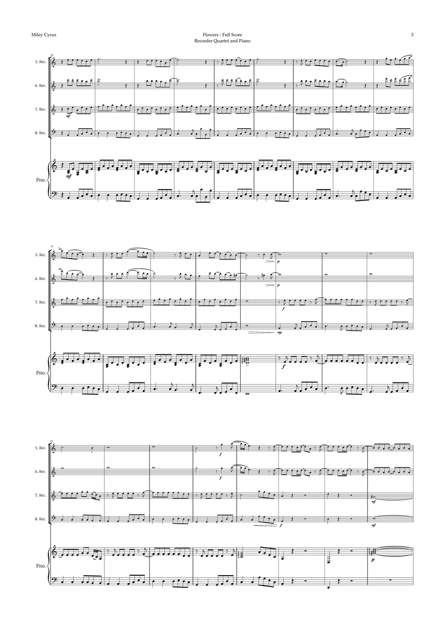 Flowers Recorder scores gallery preview page 3