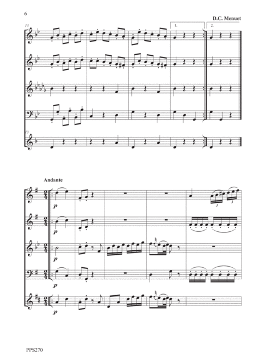 HANDEL TRIO SONATA IN G MINOR OPUS 2 No. 8 for flute, oboe & bassoon or cello Small Ensemble scores gallery preview page 6