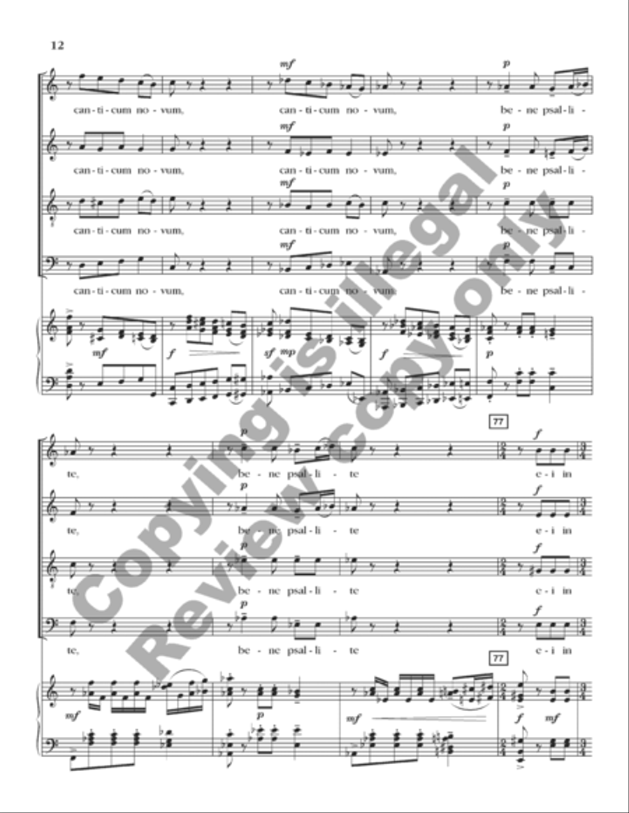 Exultate Justi 4-Part scores gallery preview page 27