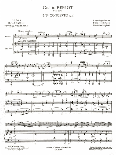 Premiers Solos Concertos Classiques No. 7, Op. 73