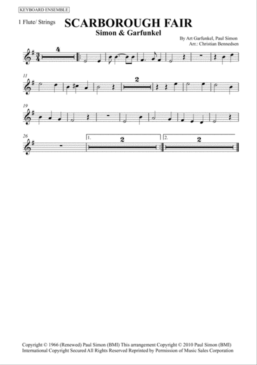 Scarborough Fair/canticle 2 Pianos, 4-Hands scores gallery preview page 3