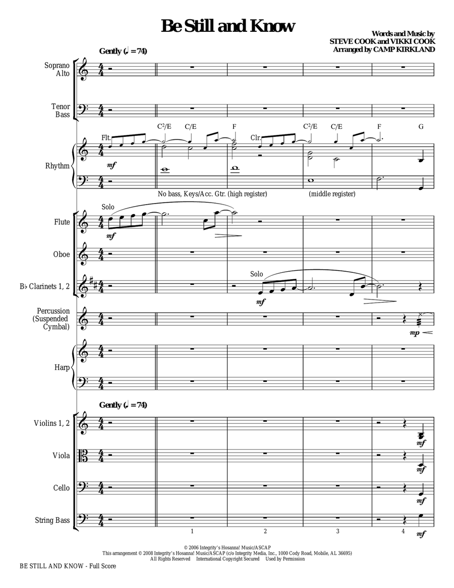 Be Still And Know - Full Score