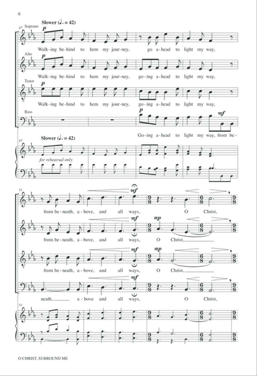 O Christ Surround Me Choir scores gallery preview page 6