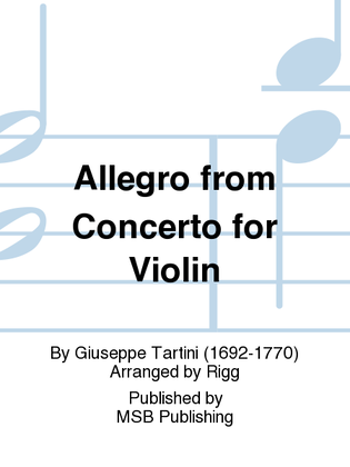 Allegro from Concerto for Violin