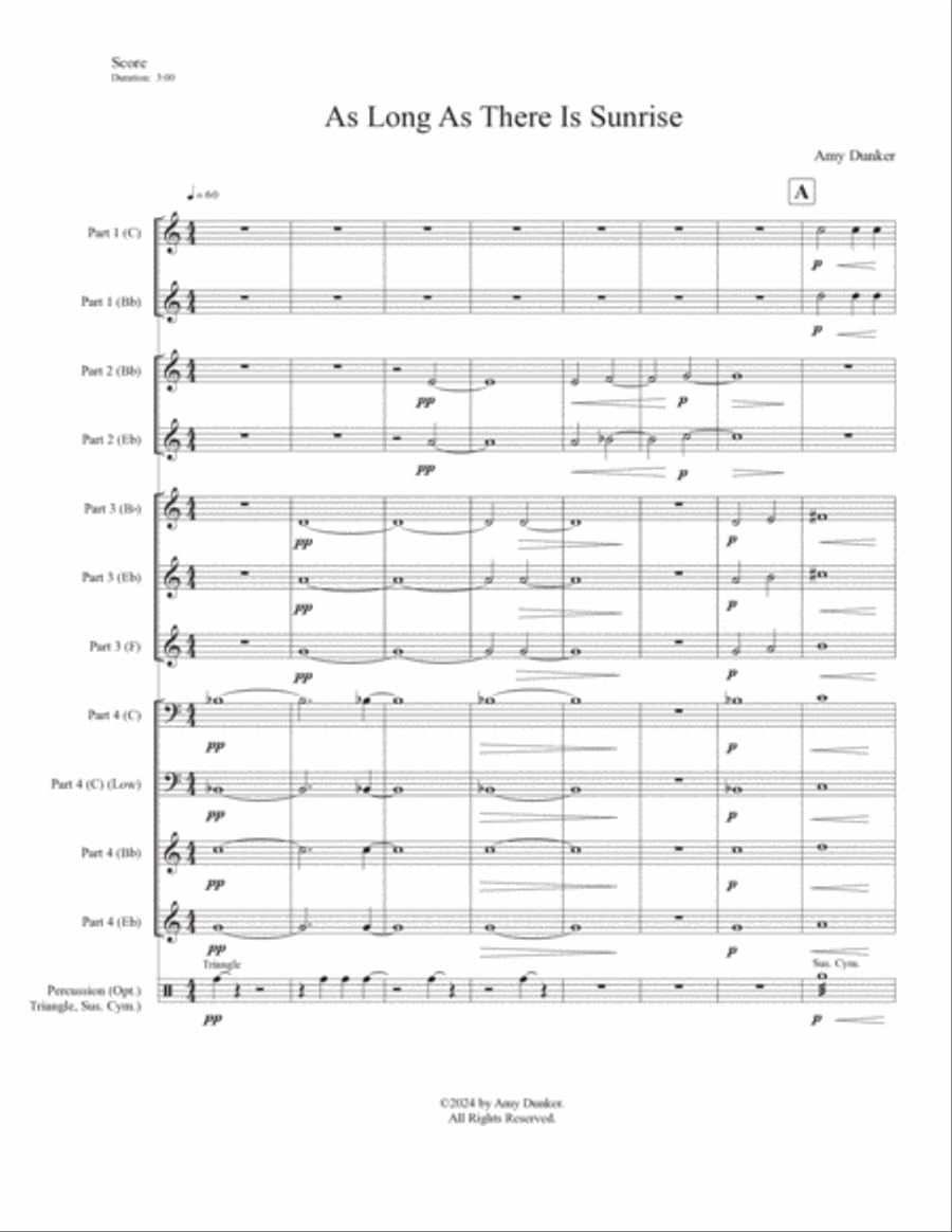 As Long As There Is Sunrise Concert Band scores gallery preview page 4