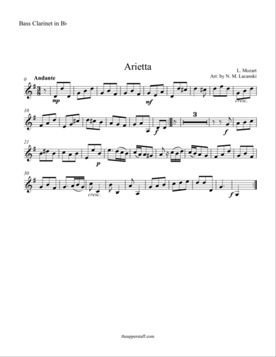 Arietta Arietta Clarinet Quartet scores gallery preview page 3