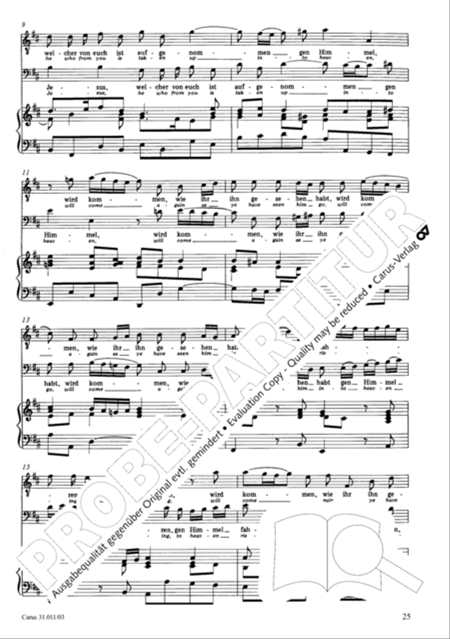 Lobet Gott in seinen Reichen (Himmelfahrtsoratorium) 4-Part scores gallery preview page 26