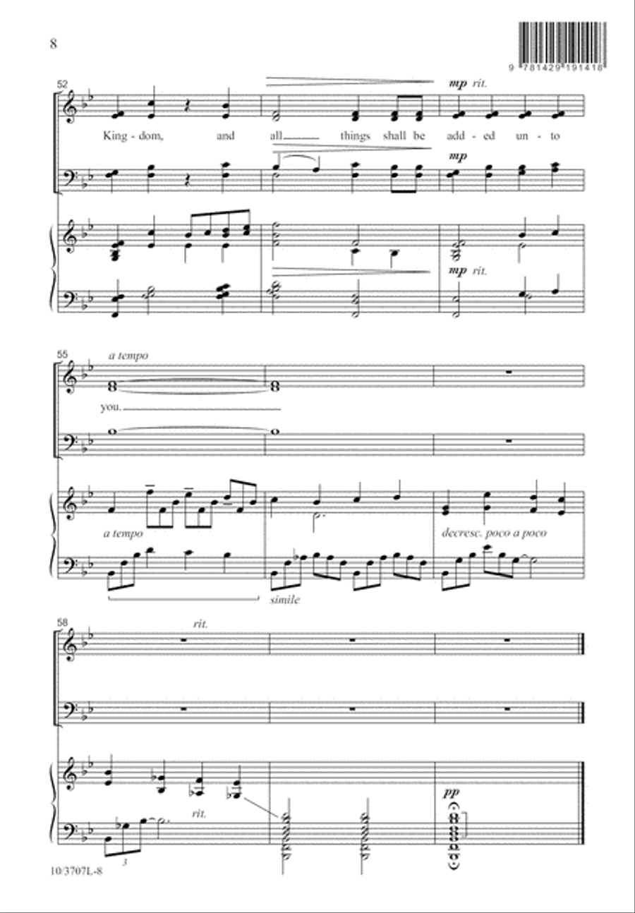 Seek First the Kingdom Seek First the Kingdom 4-Part scores gallery preview page 8