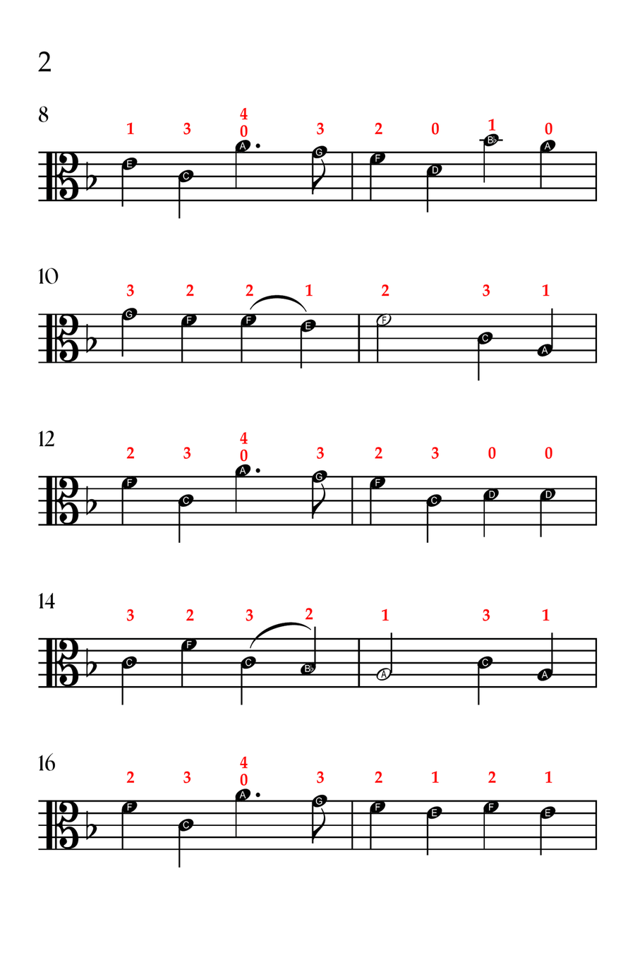 Angels from the Realms of Glory (VIOLA SOLO - EASY LEVEL) Viola Solo scores gallery preview page 3