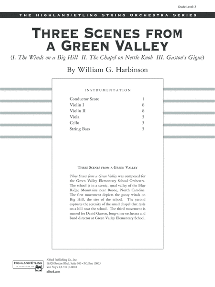 Three Scenes from a Green Valley: Score String Orchestra scores gallery preview page 1