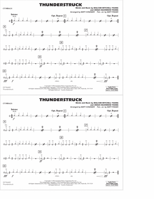 Thunderstruck (arr. Matt Conaway) - Cymbals