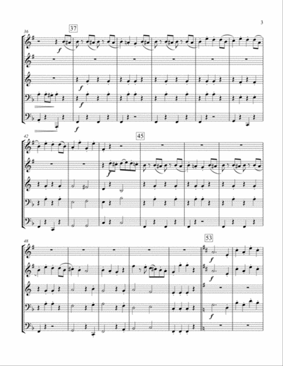 Radetzky March for Brass Quintet Brass Quintet scores gallery preview page 3