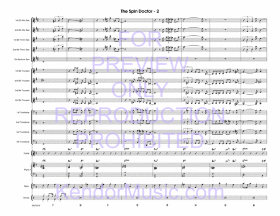 Sorry, Wrong Number (Full Score) Jazz Ensemble scores gallery preview page 3