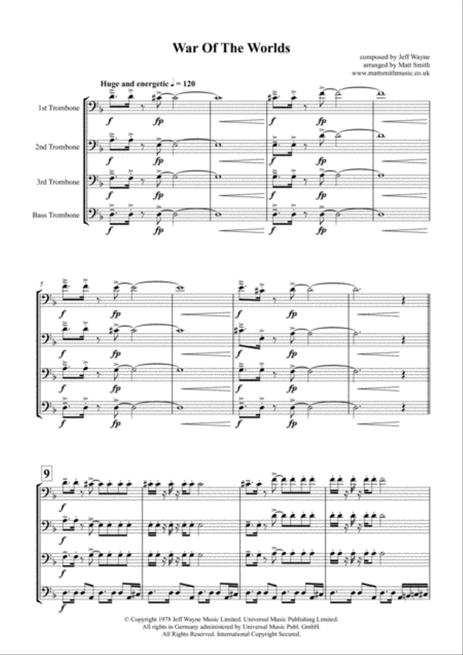 The Eve Of The War The Eve Of The War Brass Quartet scores gallery preview page 3