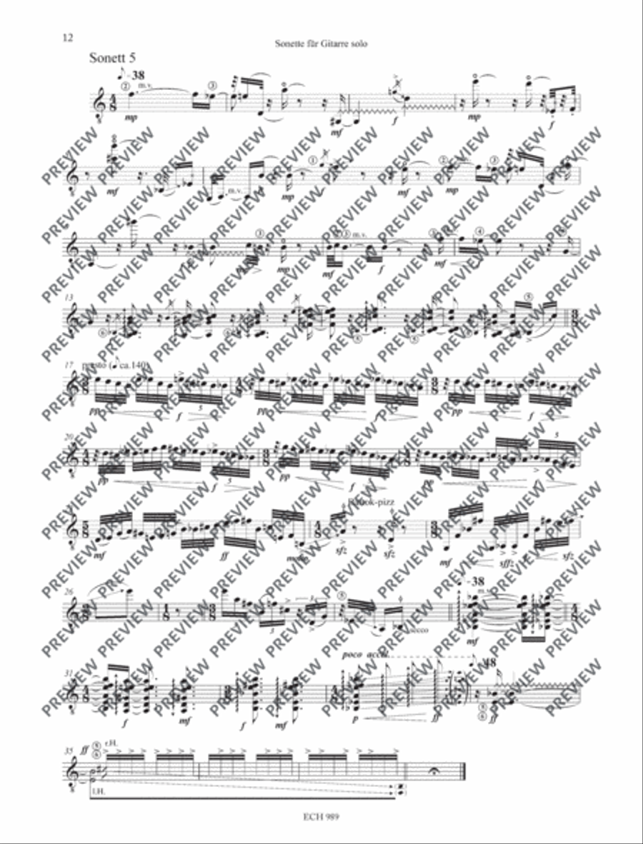 Sonette Sonette Guitar scores gallery preview page 13
