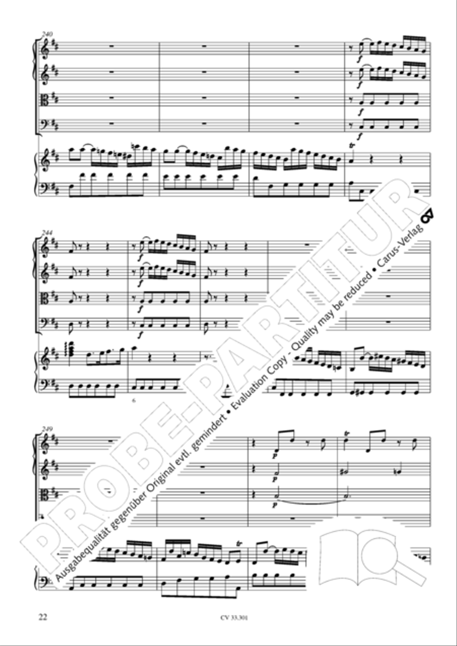 Concerto per il Cembalo in D Cello scores gallery preview page 23