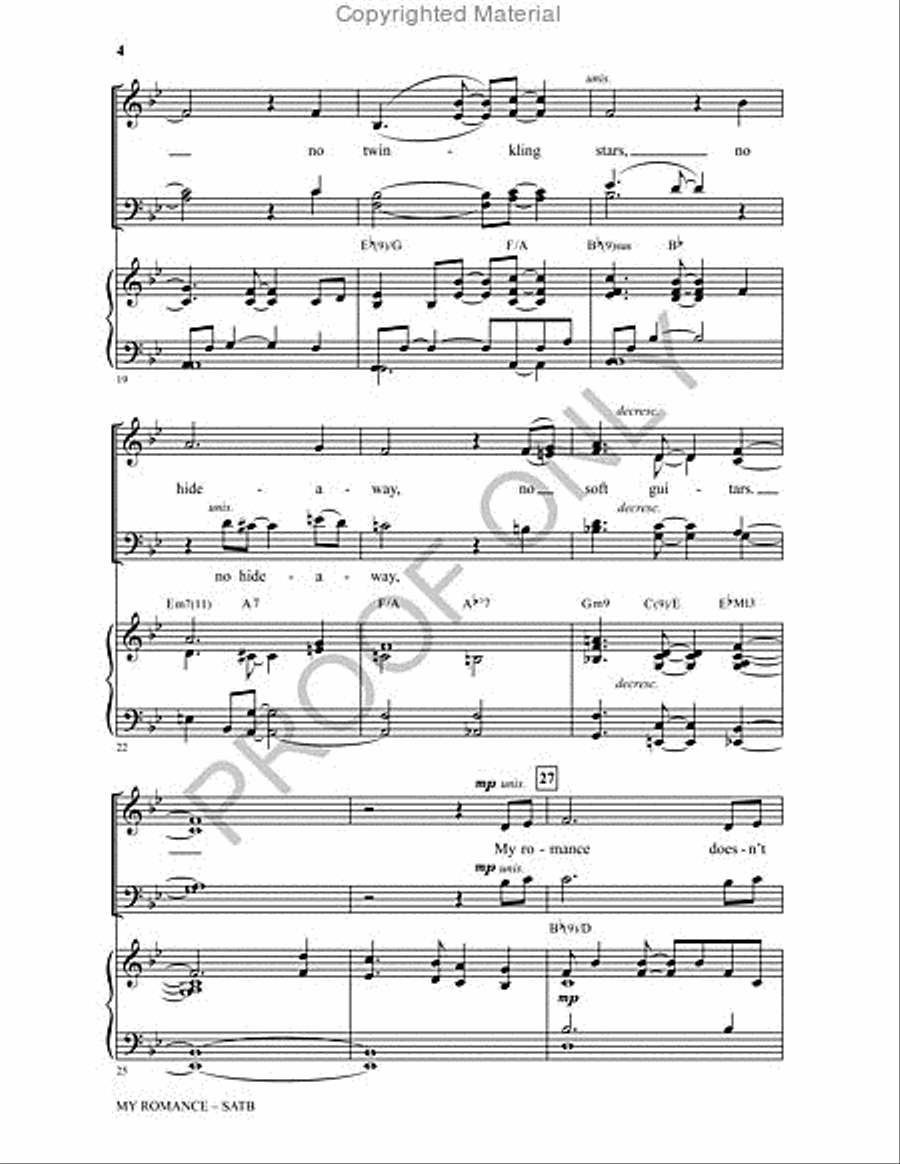 My Romance My Romance 4-Part scores gallery preview page 4