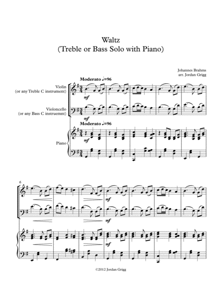 Waltz (Treble or Bass Solo with Piano) image number null