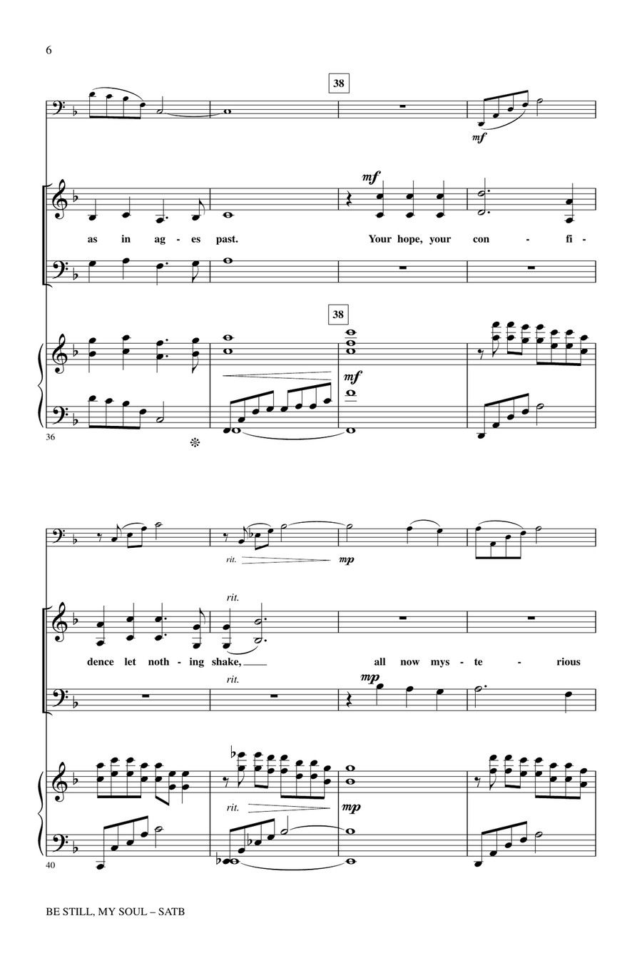 Be Still My Soul 4-Part scores gallery preview page 5