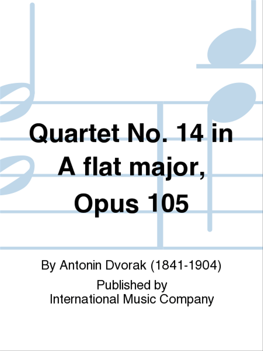 Quartet No. 14 In A Flat Major, Opus 105 String Quartet scores gallery preview page 1