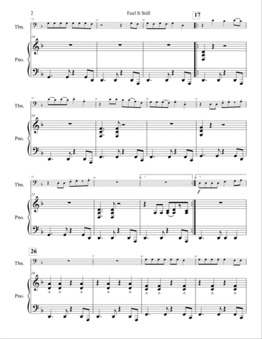 Feel It Still Piano scores gallery preview page 3