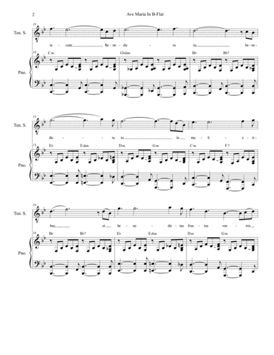 Ave Maria in B-flat (Soprano and Tenor solos with SATB) image number null