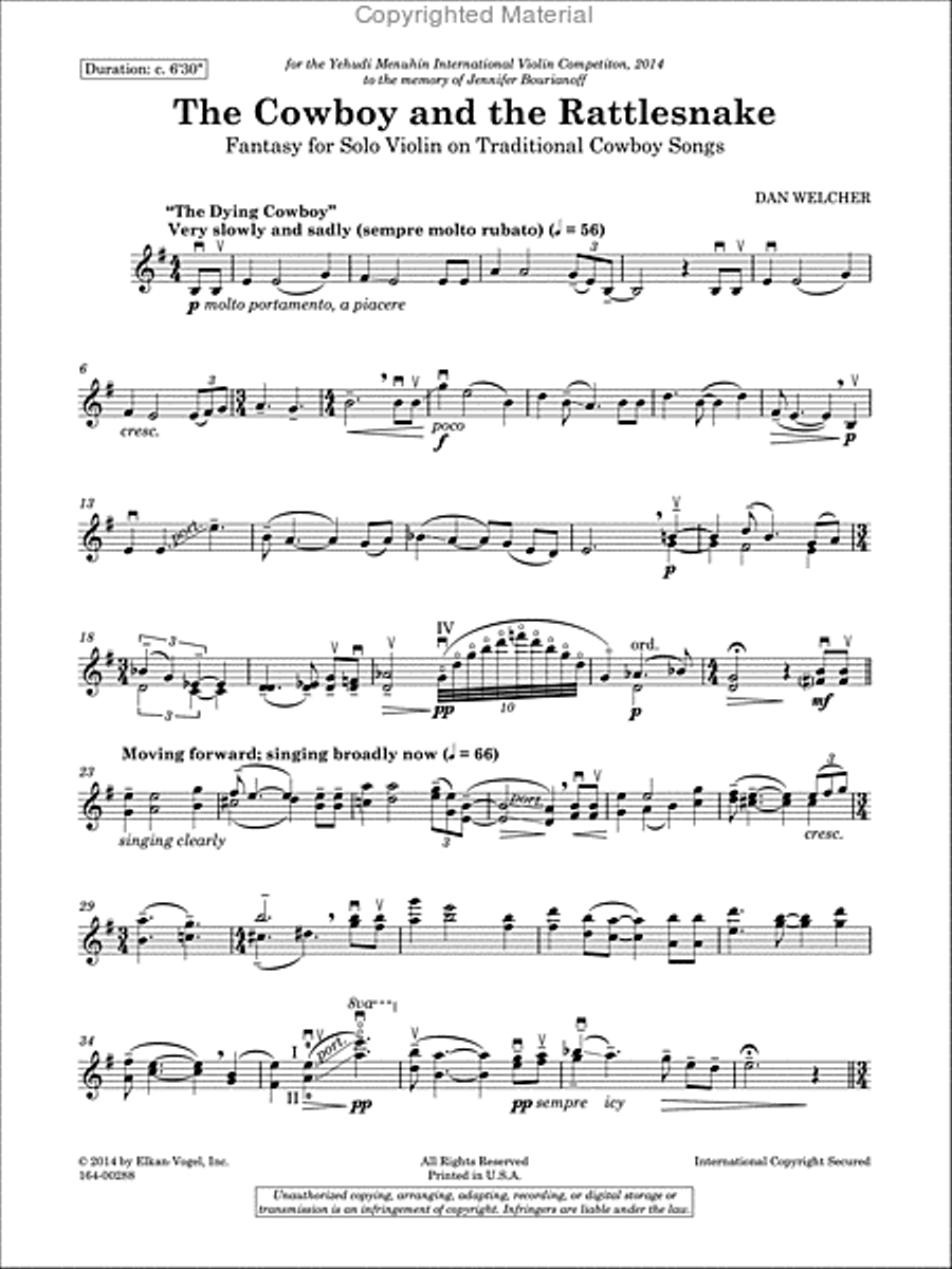 The Cowboy and the Rattlesnake Chamber Music scores gallery preview page 2