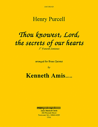 Thou knowest Lord