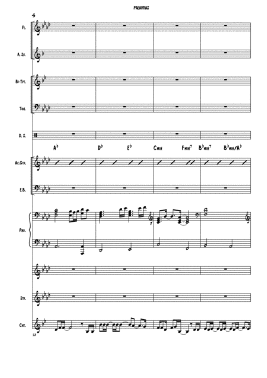 Palavras Palavras Jazz Ensemble scores gallery preview page 4