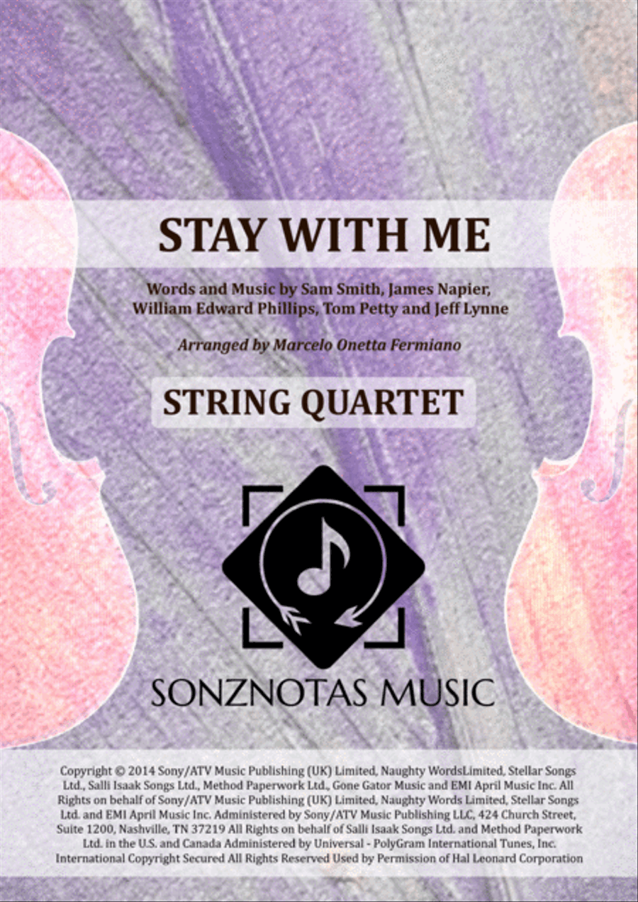 Stay With Me String Quartet scores gallery preview page 1