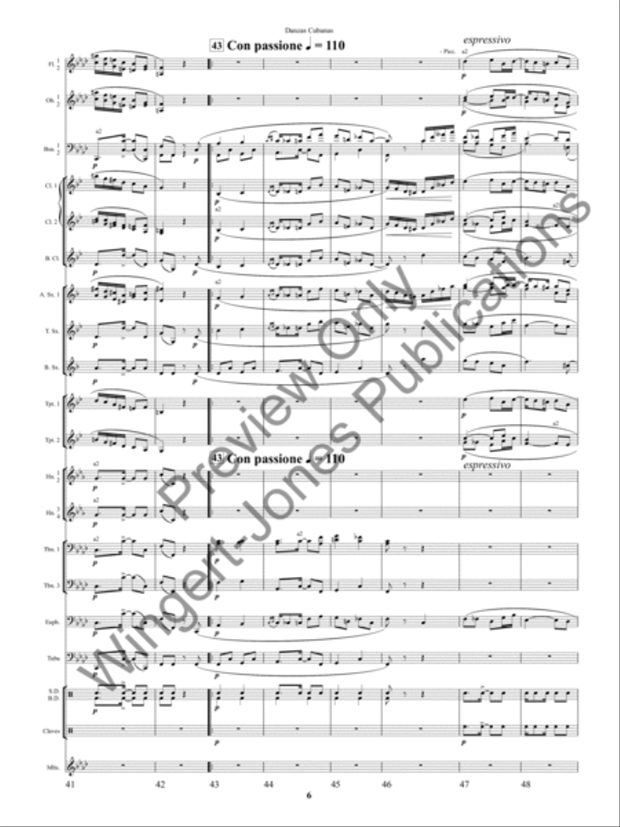 Danzas Cubanas Concert Band scores gallery preview page 9