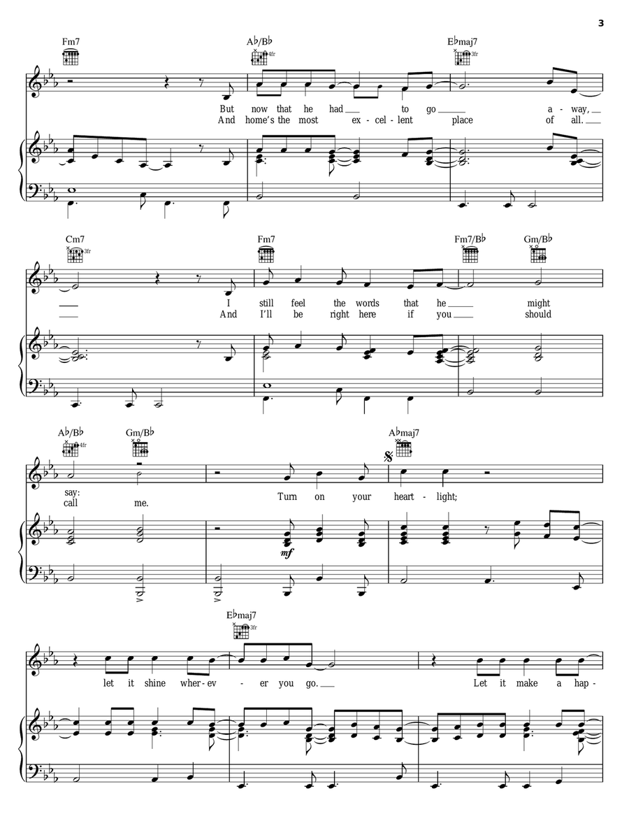 Heartlight Piano, Vocal, Guitar scores gallery preview page 3