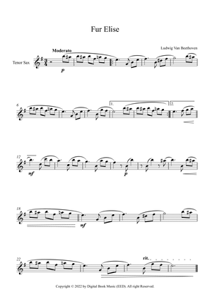 Fur Elise - Ludwig Van Beethoven (Tenor Sax)
