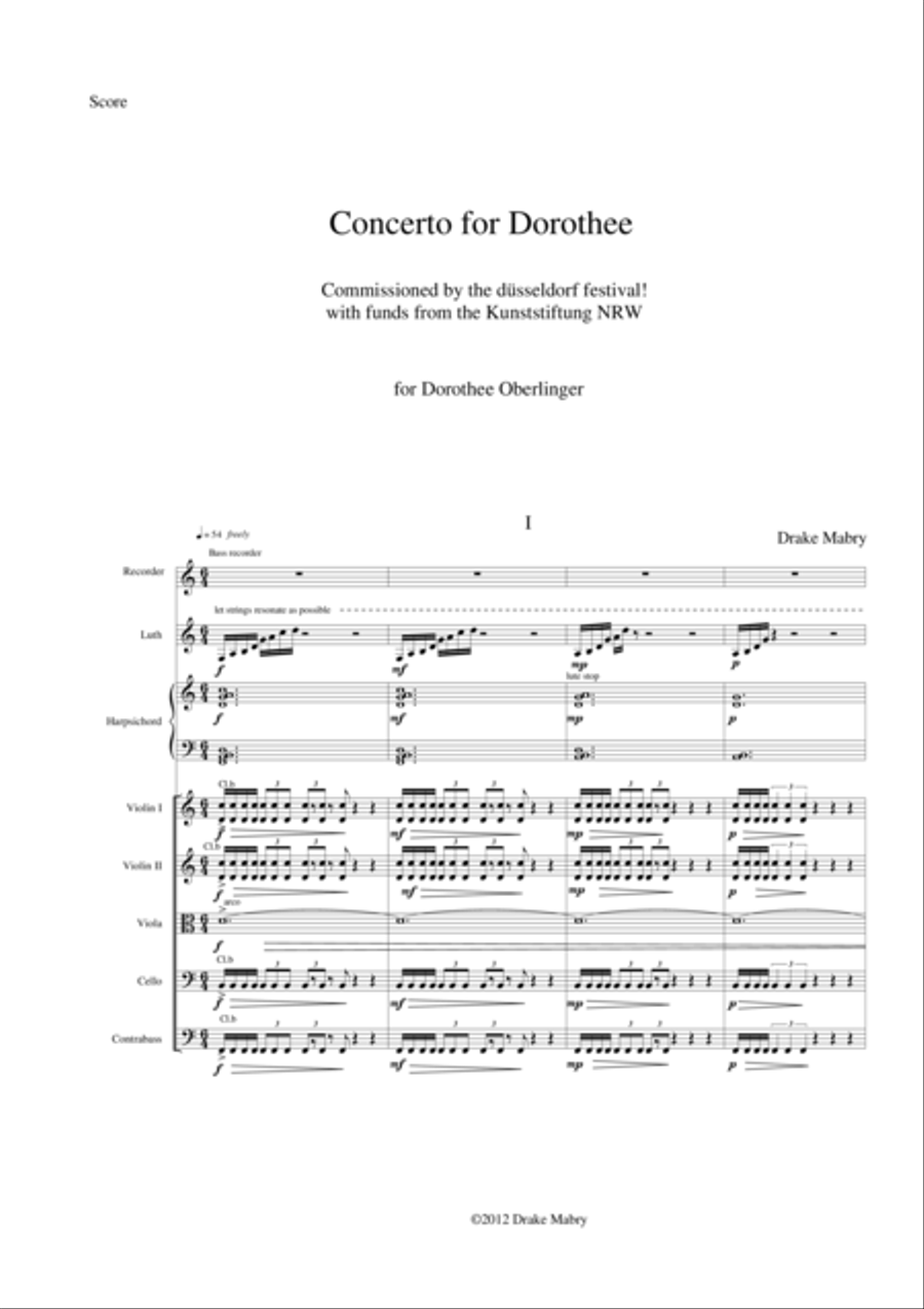 Concerto for Dorothee Large Ensemble scores gallery preview page 1