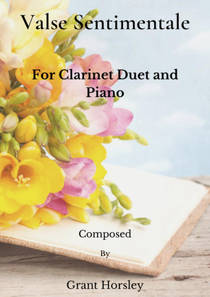 Book cover for "Valse Sentimentale" Original for Clarinet Duet and Piano