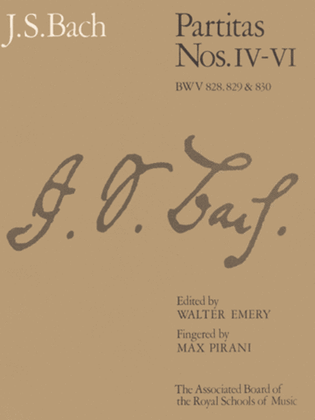 Book cover for Partitas IV-VI