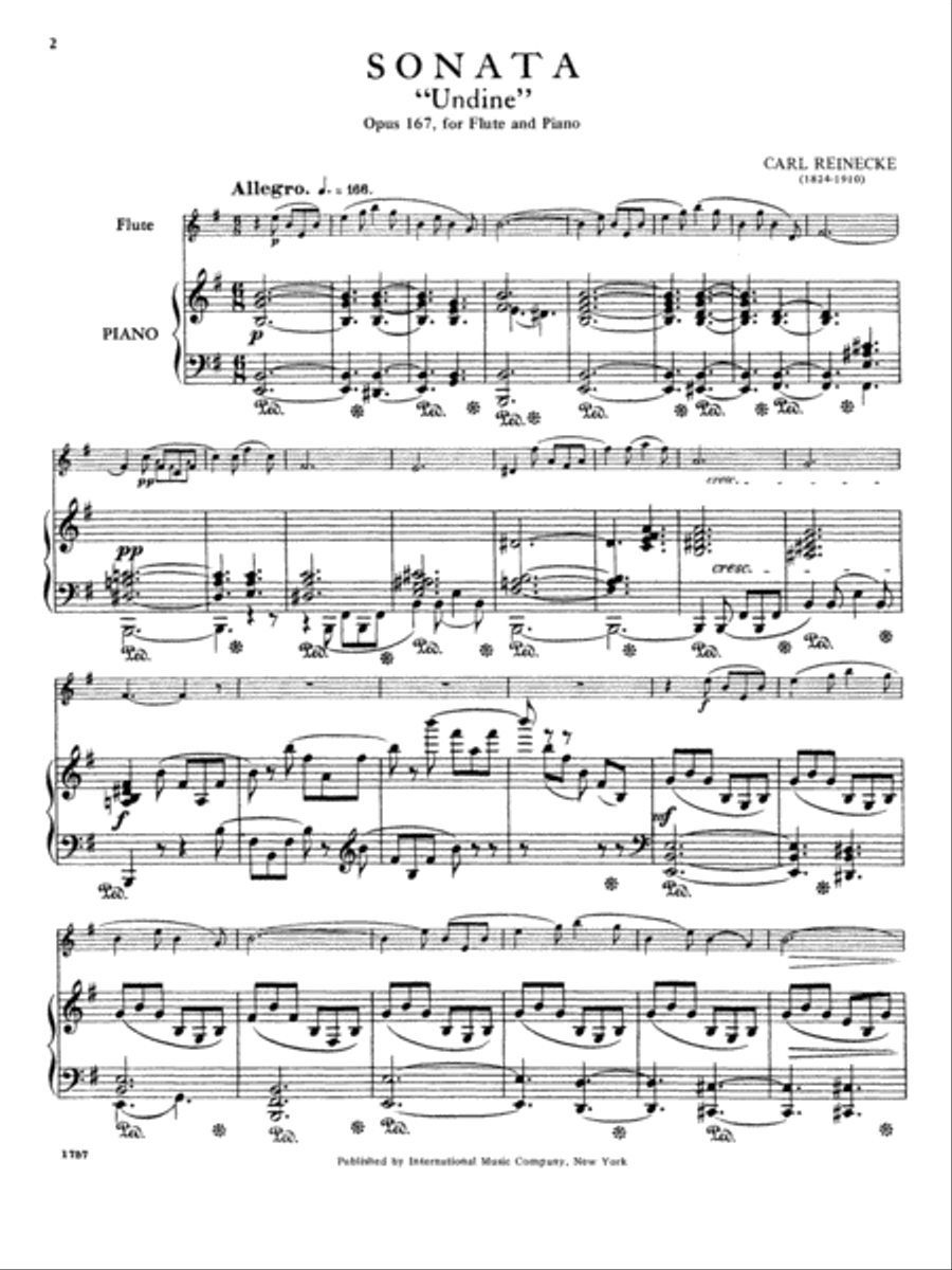 Sonata Undine, Opus 167 Flute Solo scores gallery preview page 2